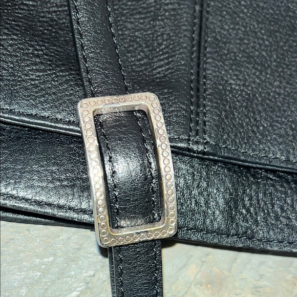 Brighton - Vintage - Heritage Collection - Rex Messenger Black Crossbody Purse - Picture 4 of 12